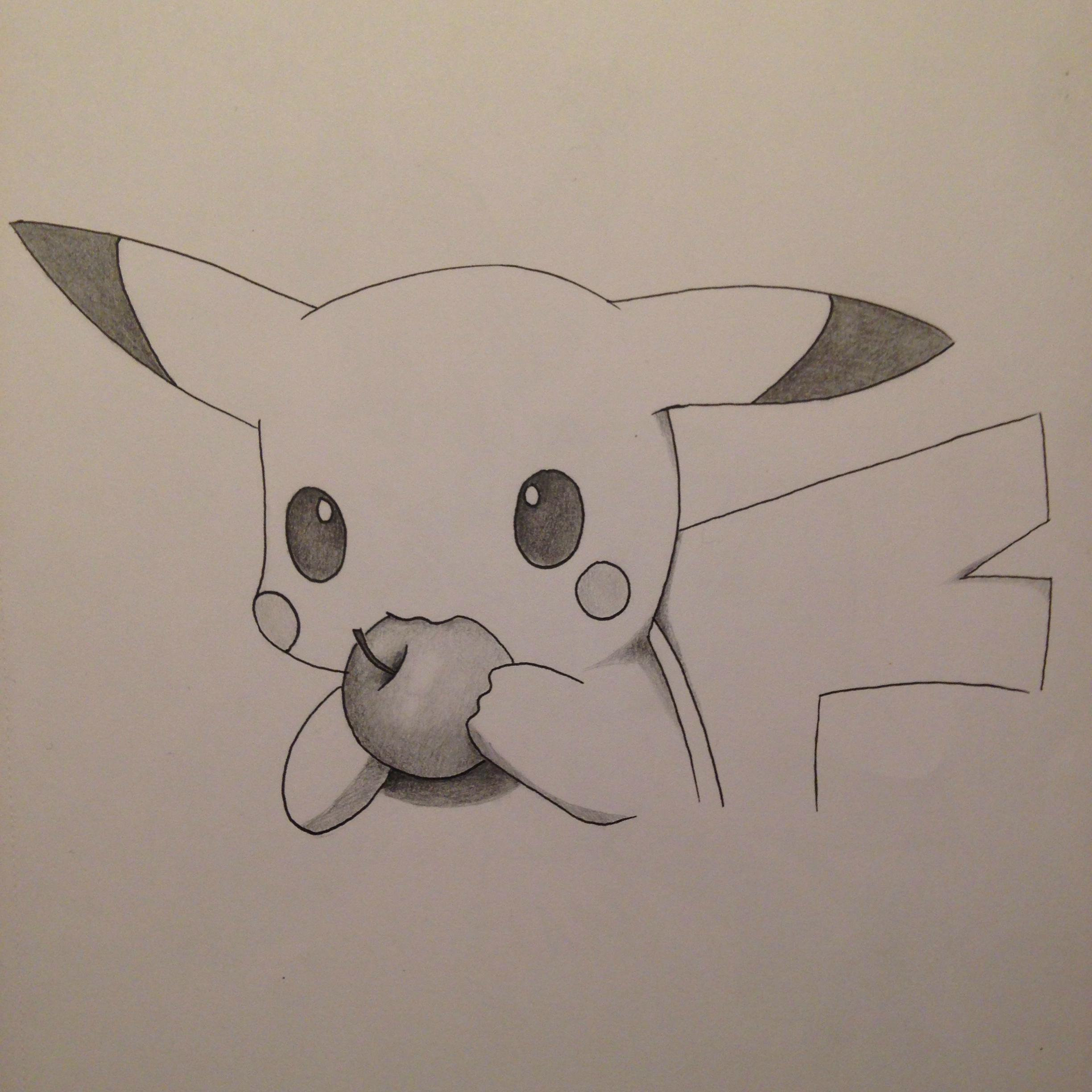 pikachu shading drawing