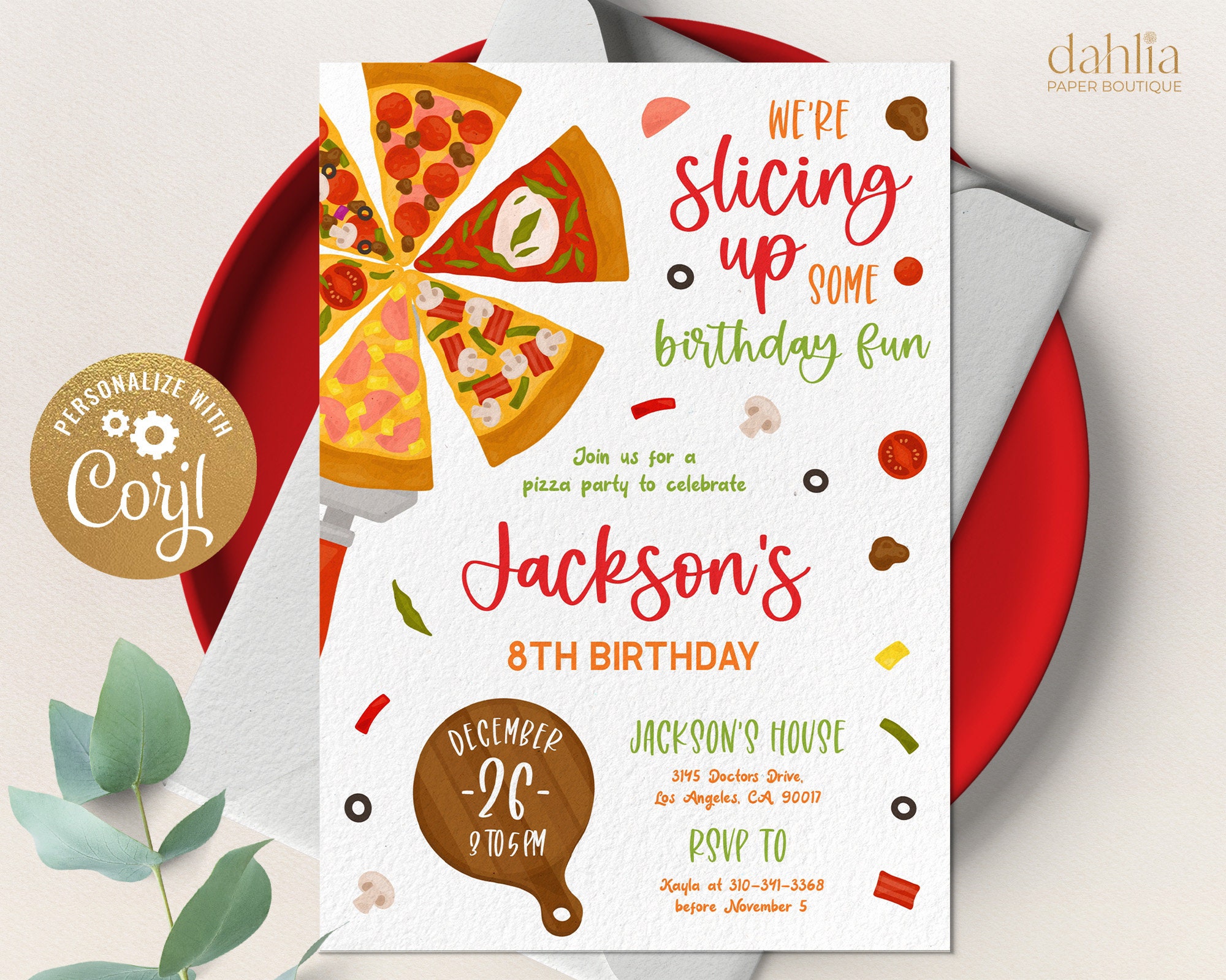 pizza party invite