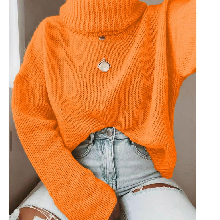 plus size orange sweater