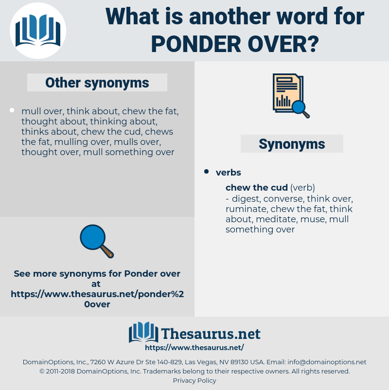 pondered thesaurus