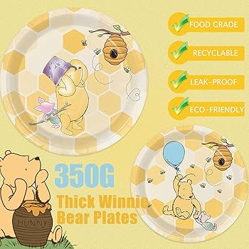 pooh bear plates