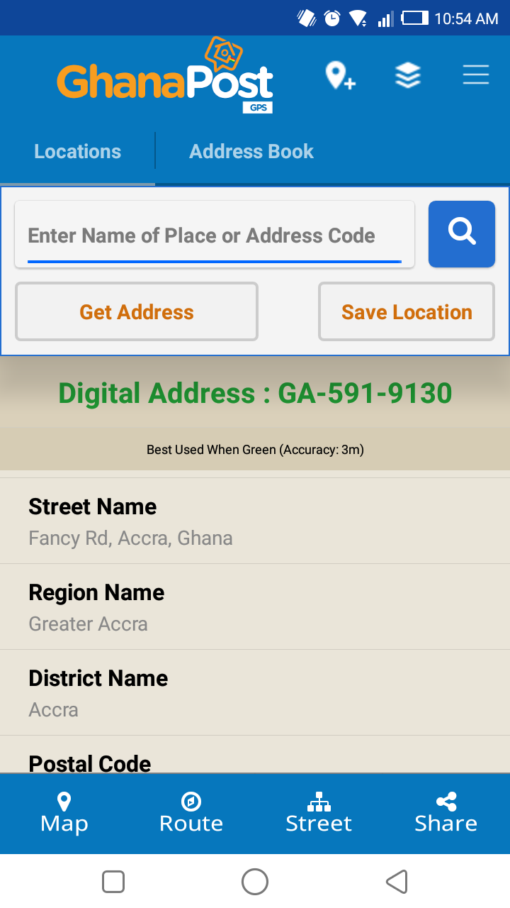 postcodes in ghana