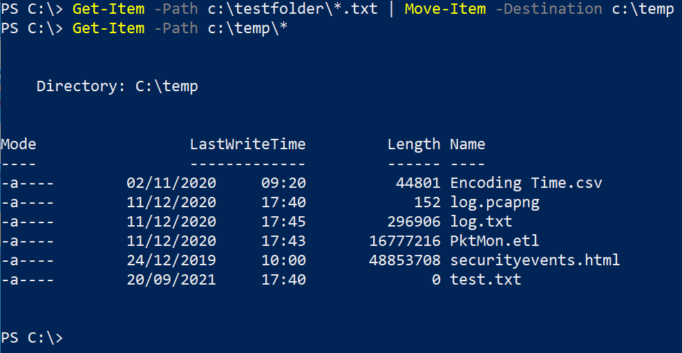 powershell move file