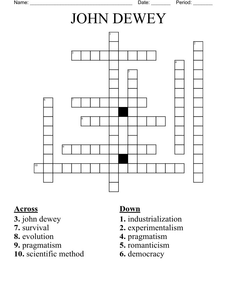 pragmatism crossword clue