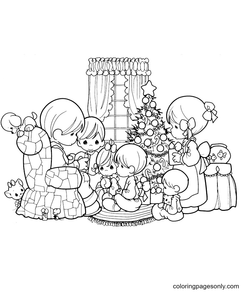 precious moments christmas coloring page