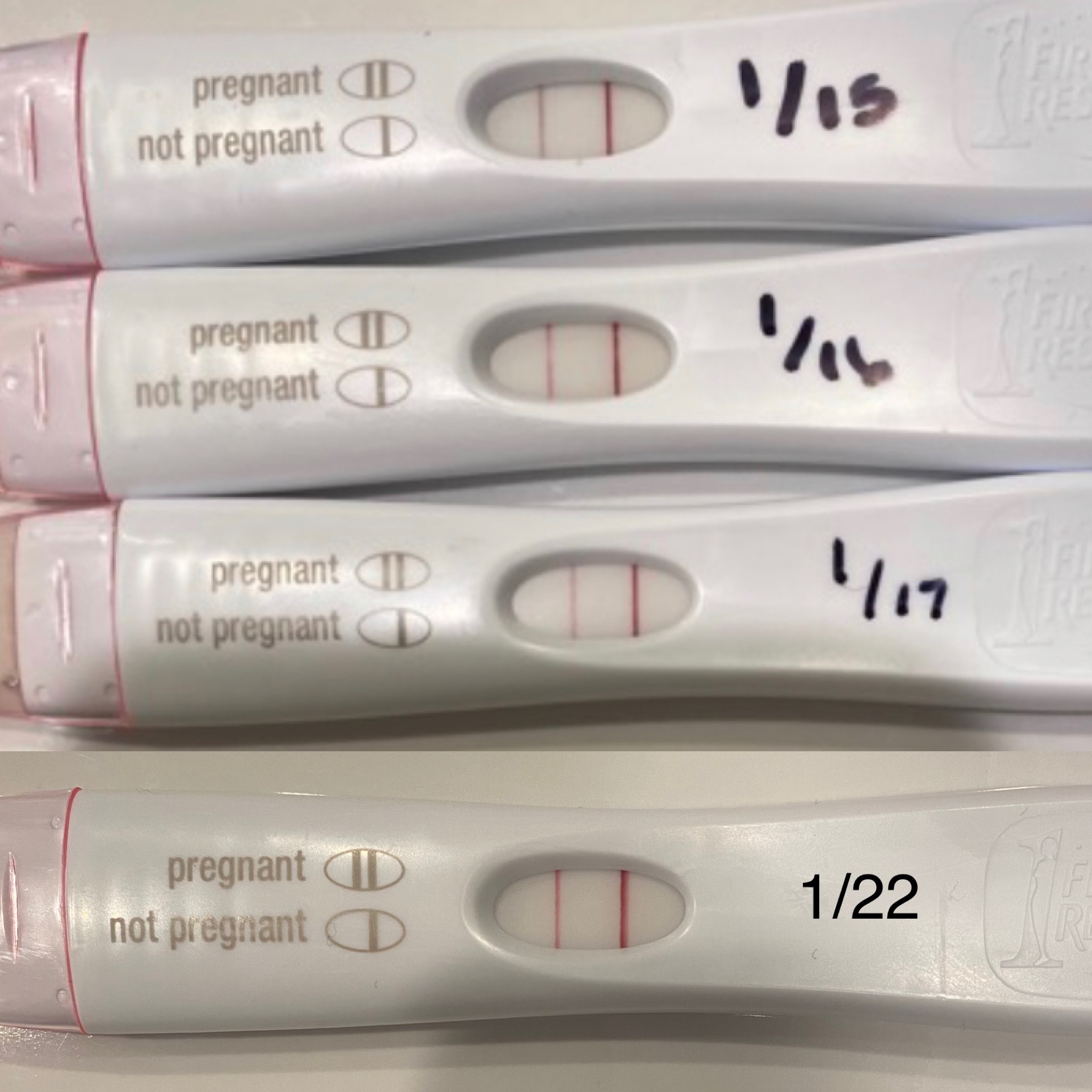 pregnancy test line not getting darker