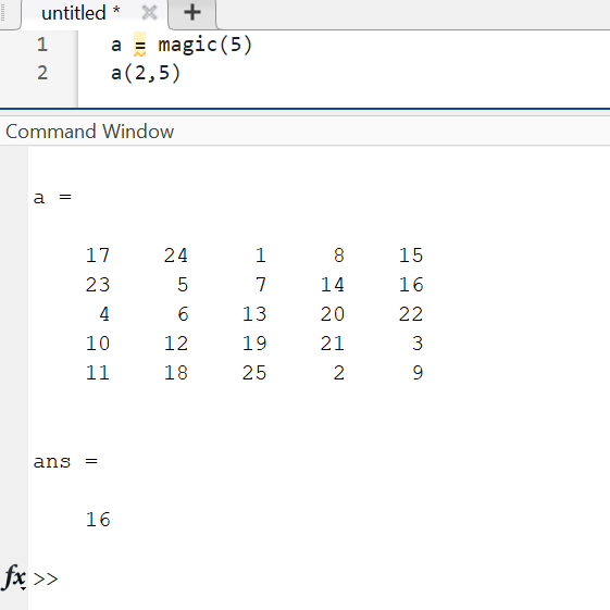 print matrix matlab