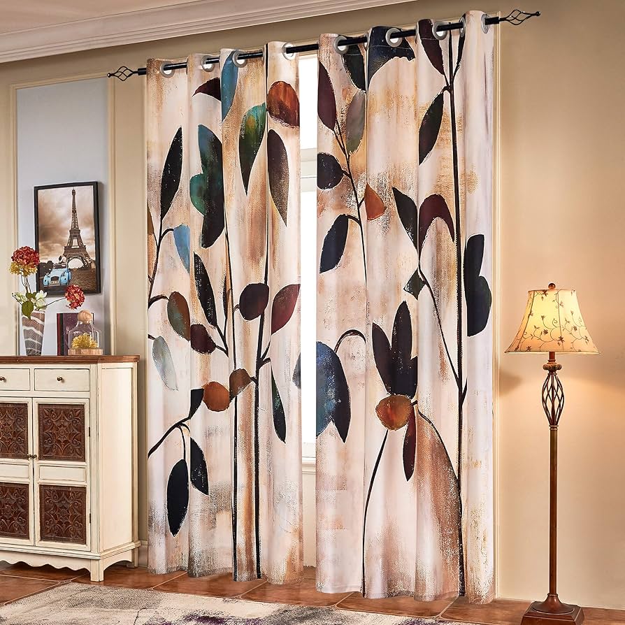 printed curtains for bedroom