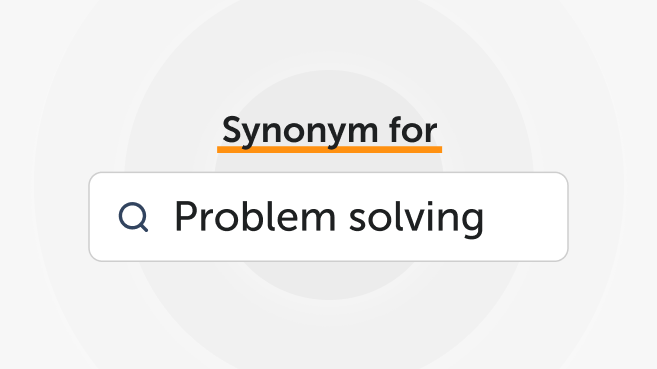 problem solving synonym