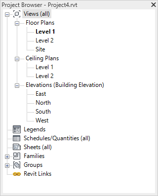 project browser revit