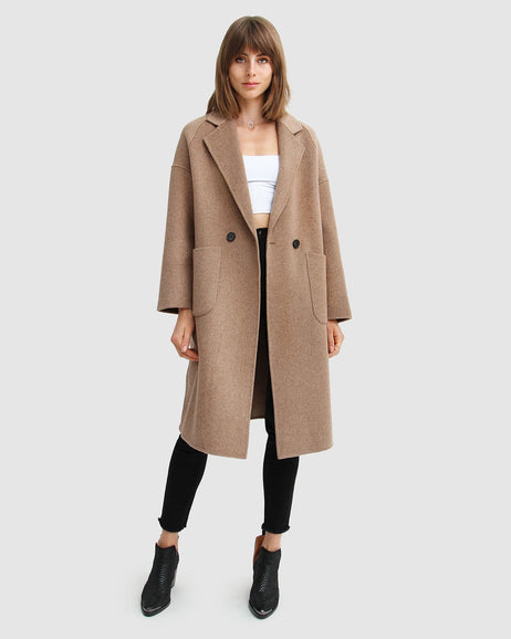 publisher double-breasted wool blend coat