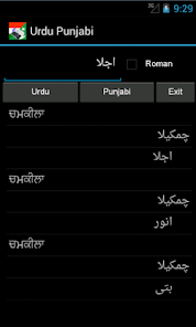 punjabi to urdu dictionary