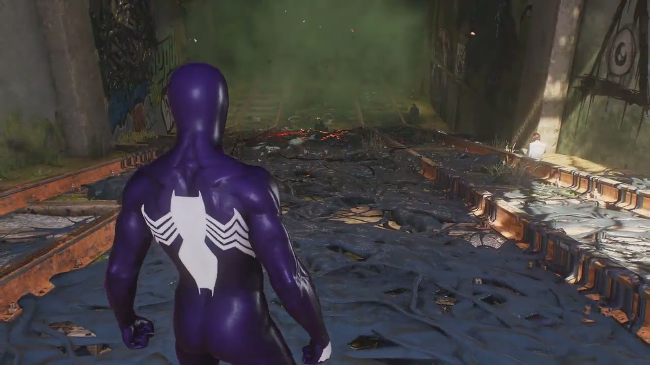 purple symbiote spider man