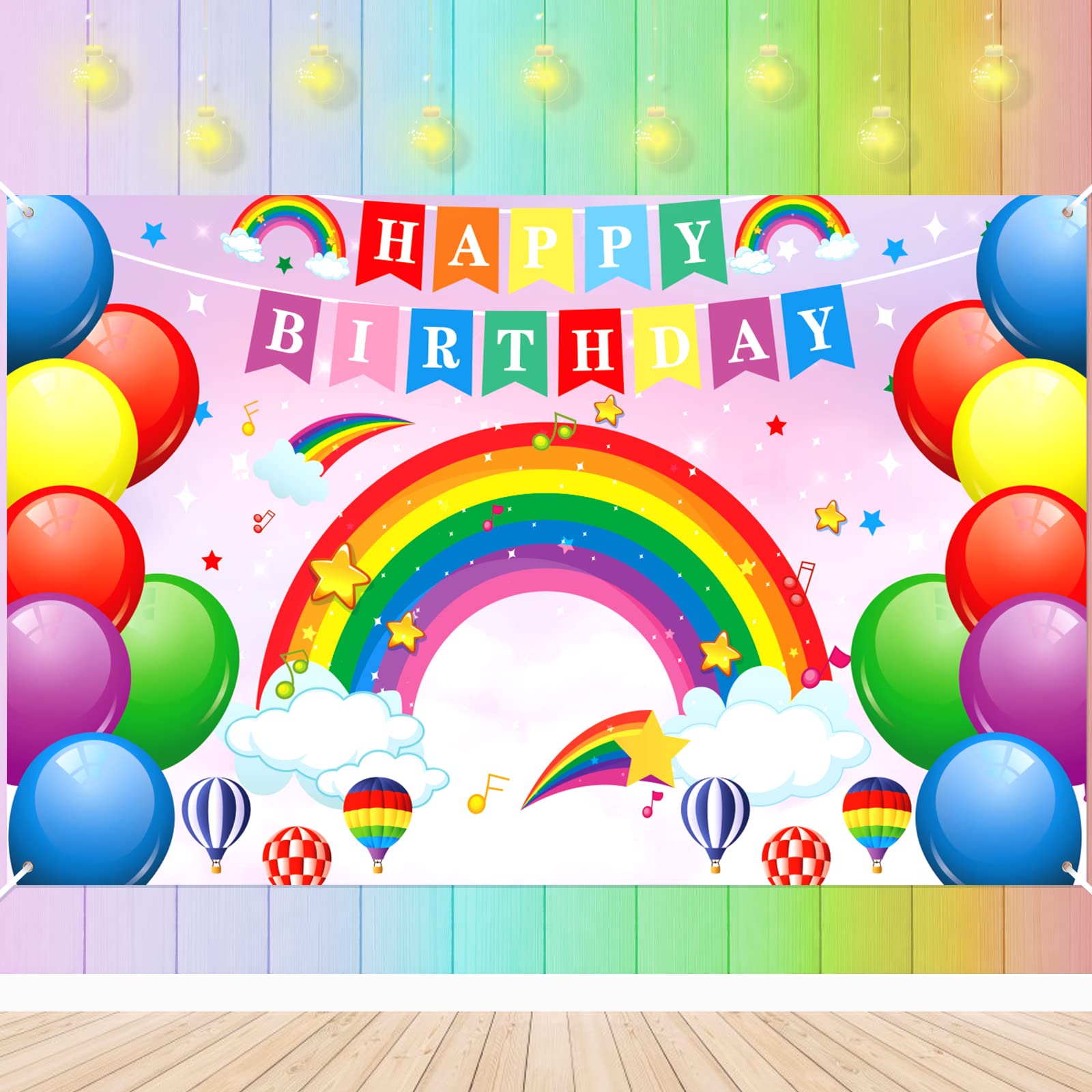 rainbow birthday background