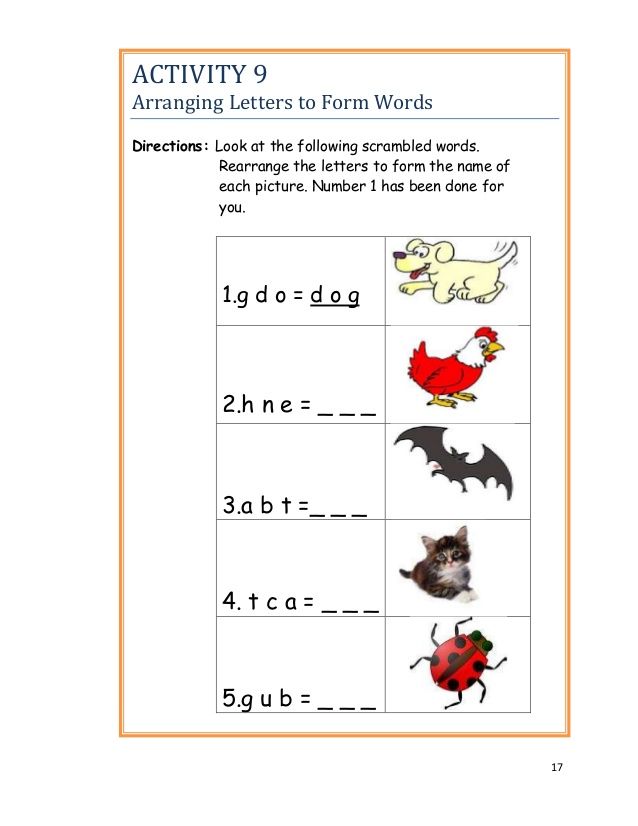 rearrange letters to form a word