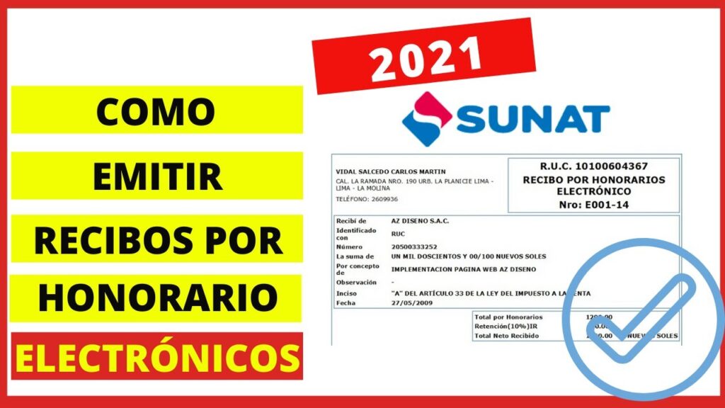 recibo por honorarios sunat