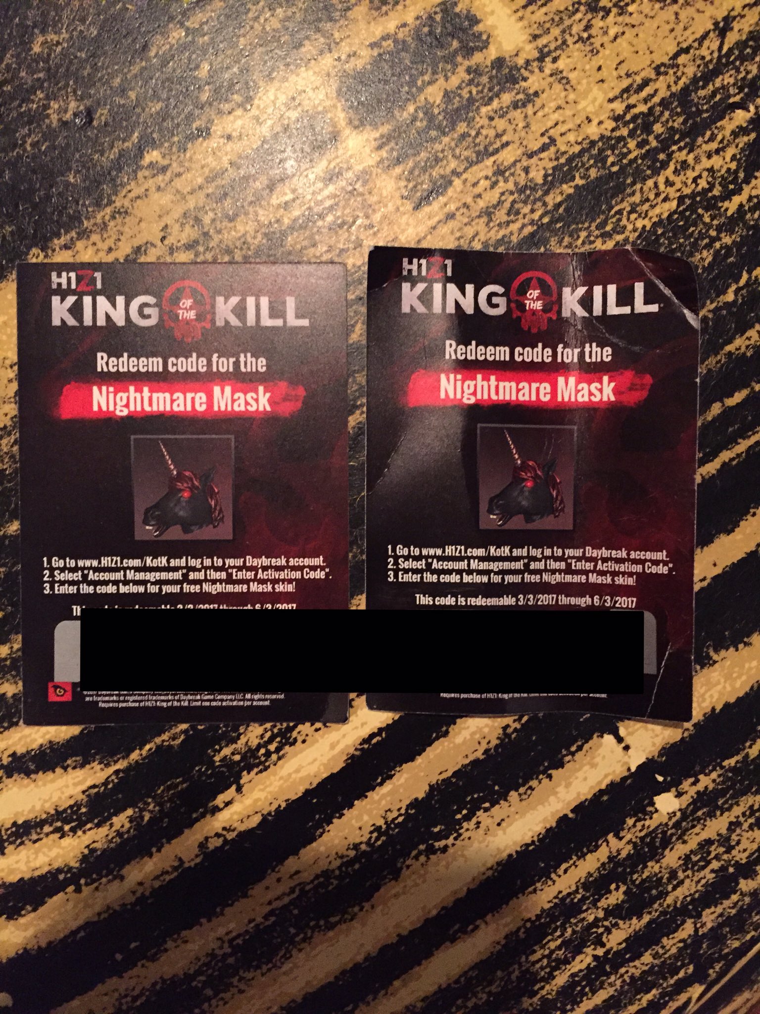 redeem a code h1z1