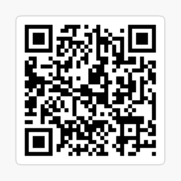 rick roll qr code sticker