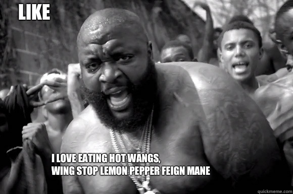 rick ross eating wings meme