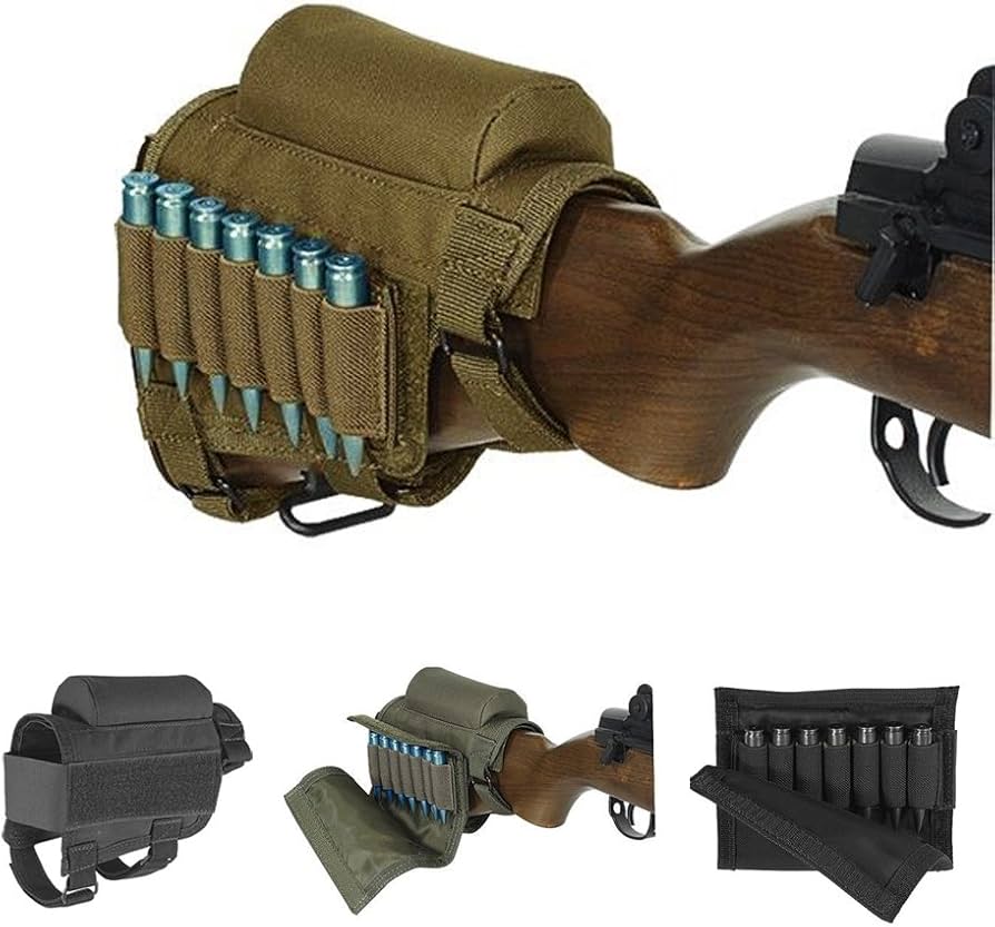 rifle cheek pad with ammo pouch