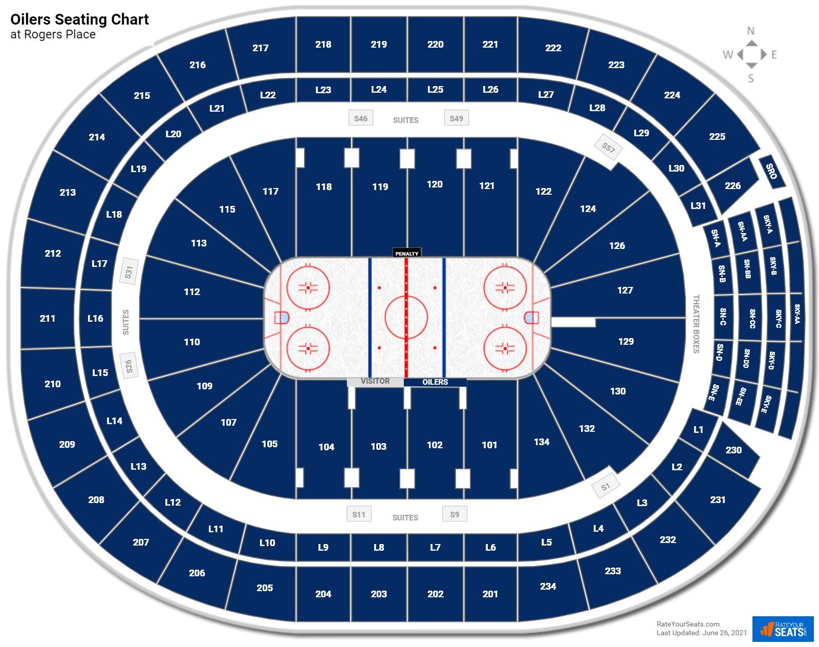 rogers place map seating