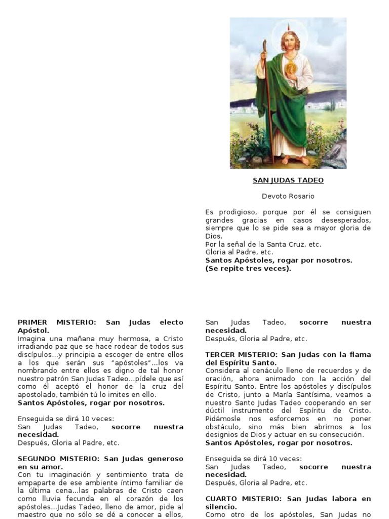 rosario a san judas tadeo completo pdf