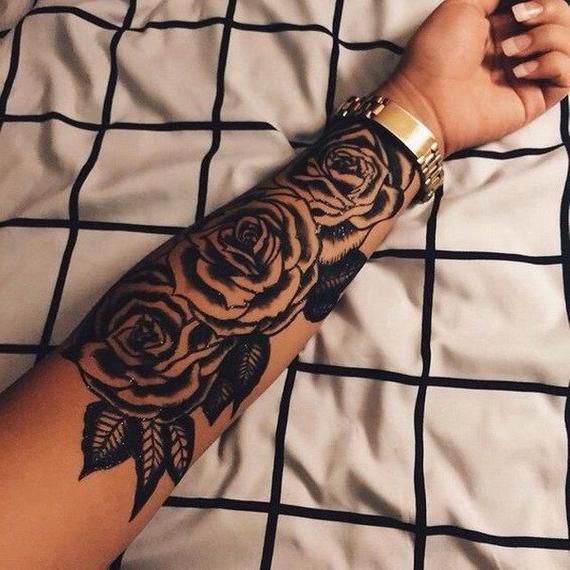 rose tattoo design arm