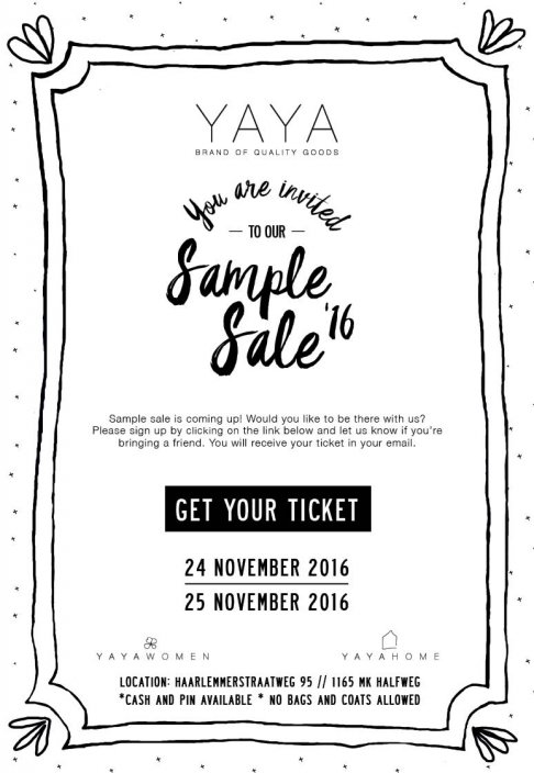 sample sale yaya 2023