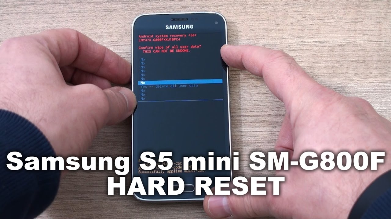 samsung galaxy s5 mini factory reset