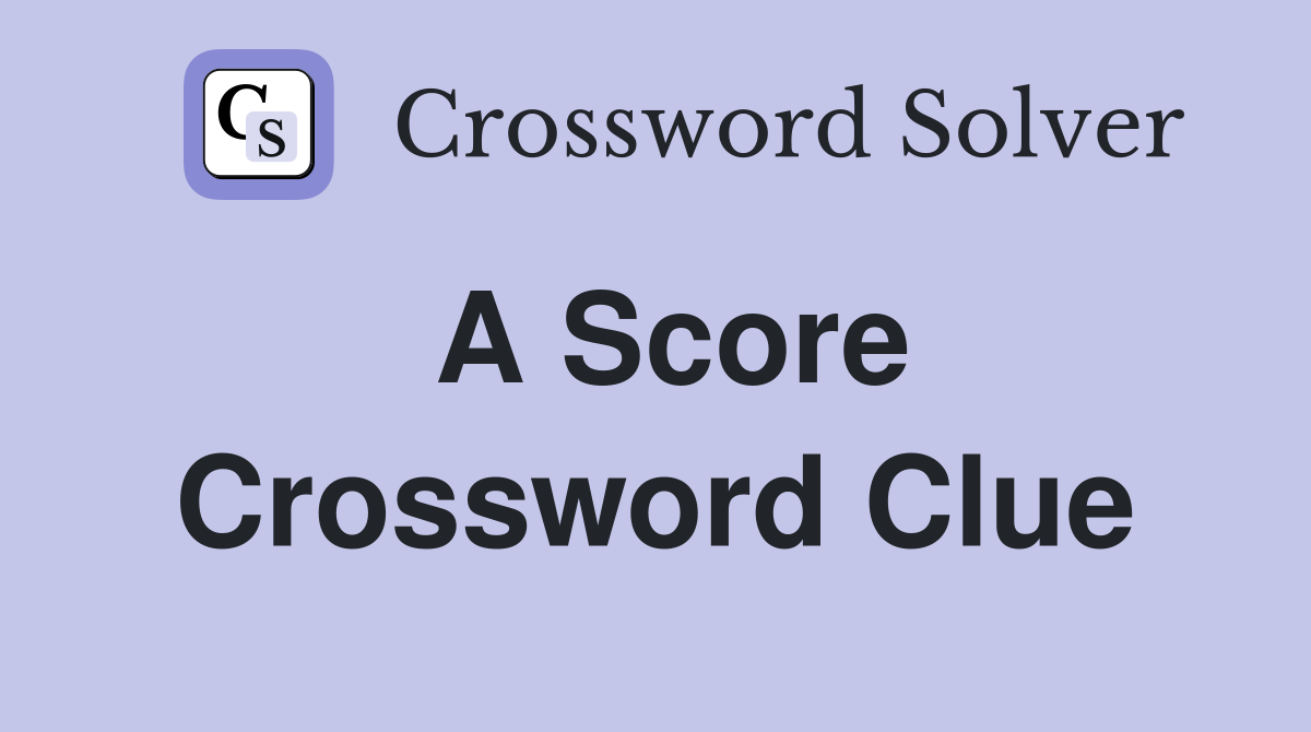score crossword