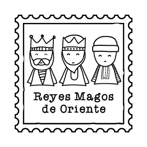 sello reyes magos para imprimir