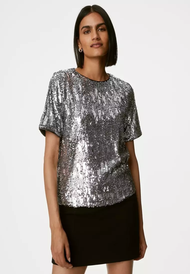 sequin tops marks and spencer