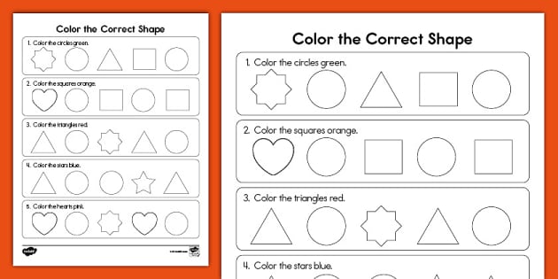 shapes homework sheets