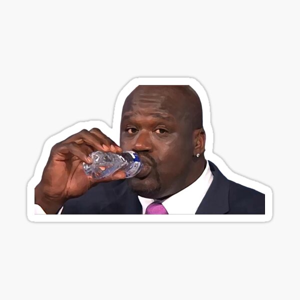 shaq drinking water