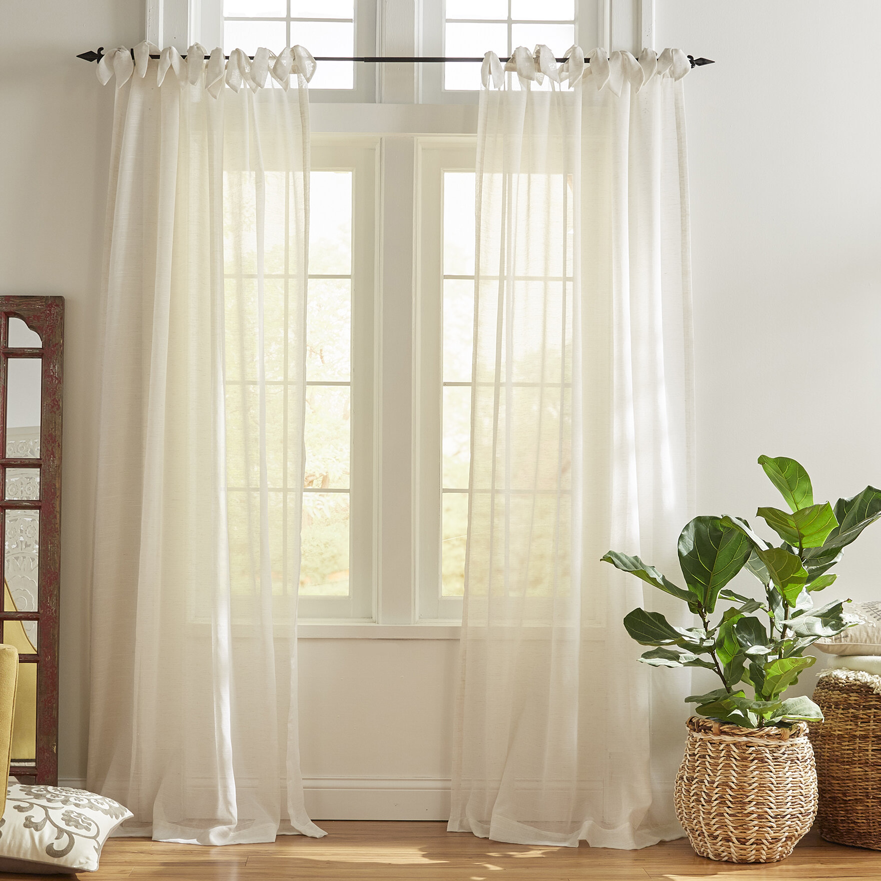 sheer window drapes