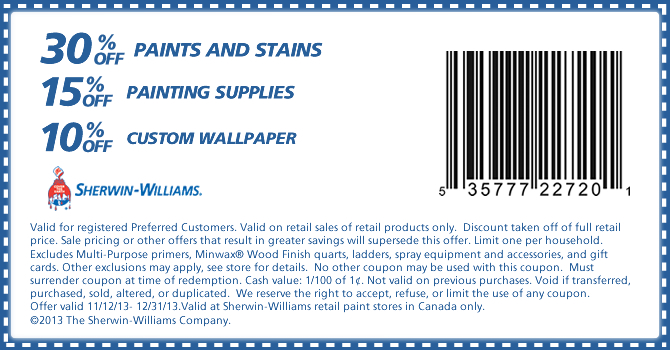 sherwin williams coupon canada