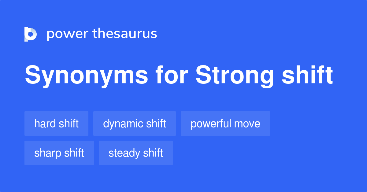 shift thesaurus