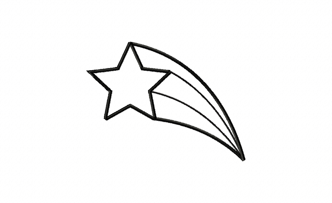 shooting star outline