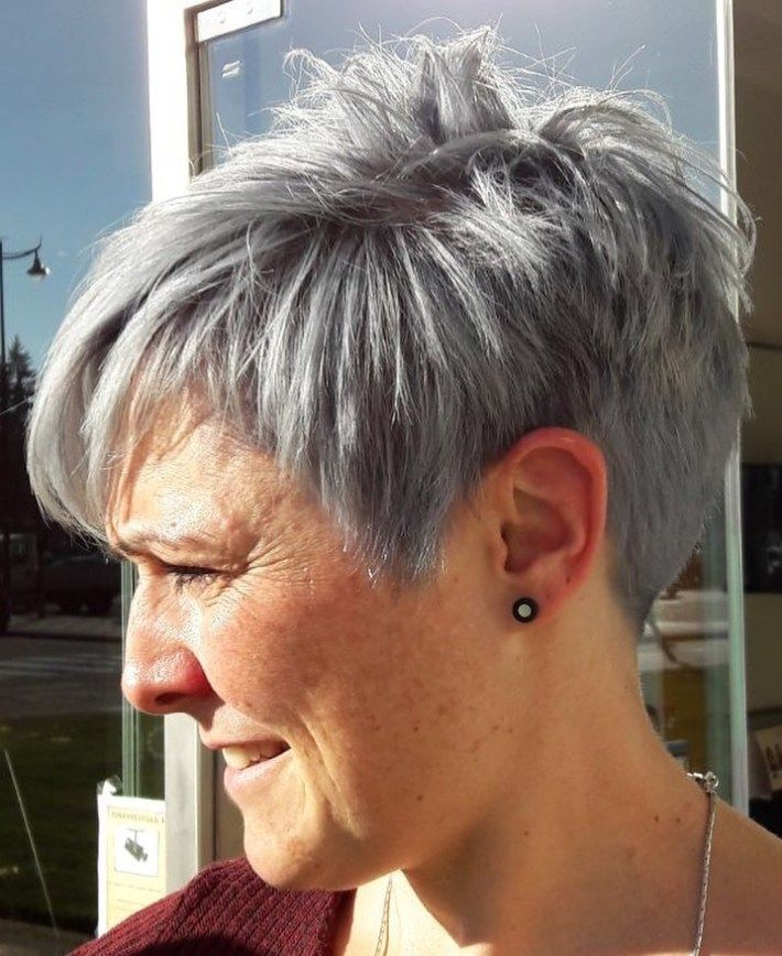 short haircuts for gray hair over 50