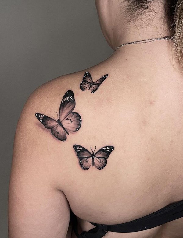 shoulder butterfly tattoo ideas