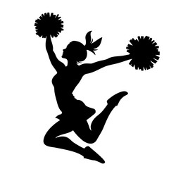 silhouette of cheerleader