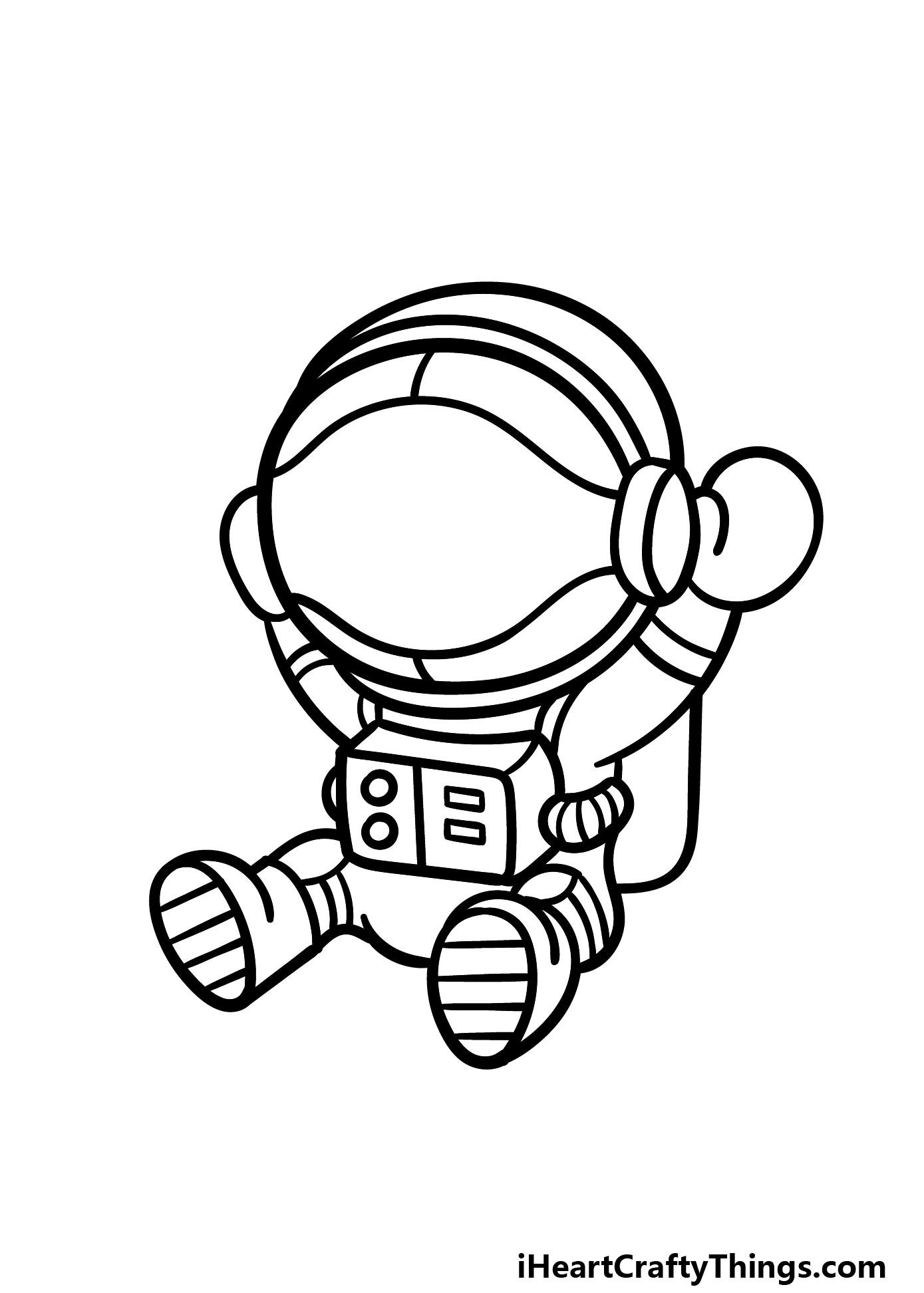 simple astronaut drawing