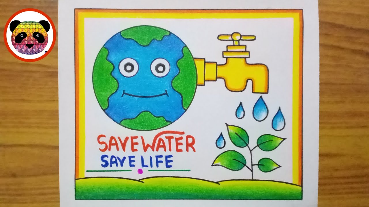 simple save water drawing
