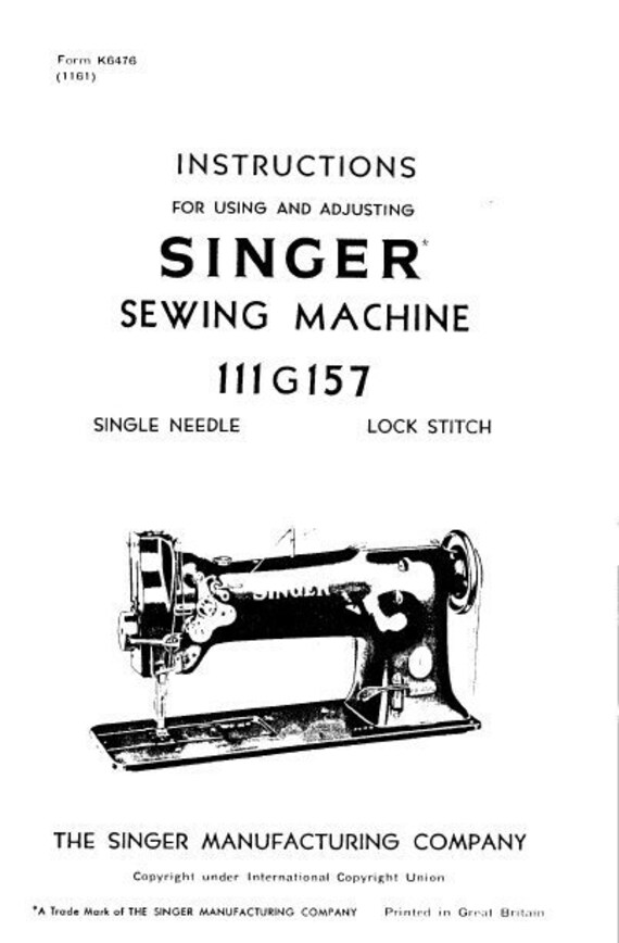 singer sewing machine instructions