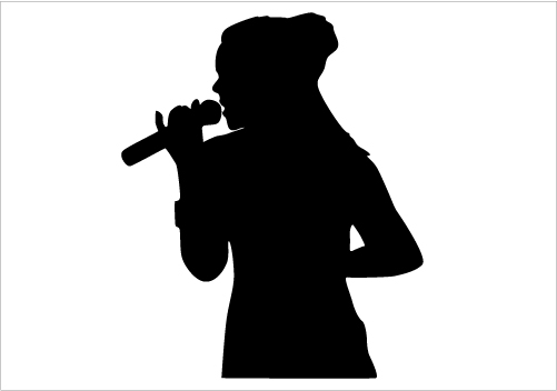 singing silhouette png