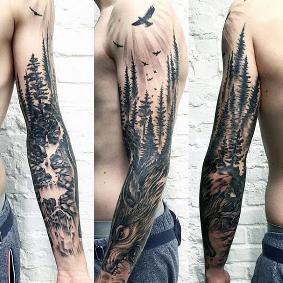 sleeve tattoo nature