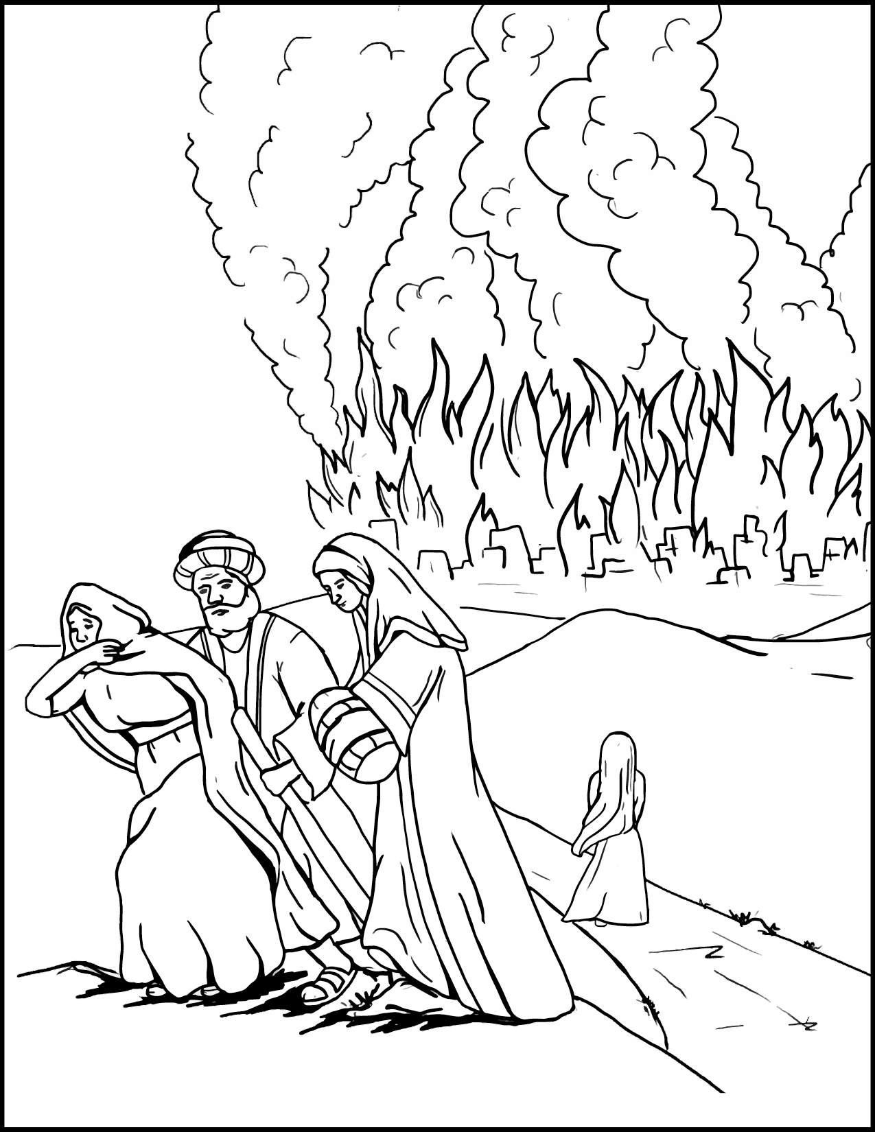 sodom and gomorrah coloring page