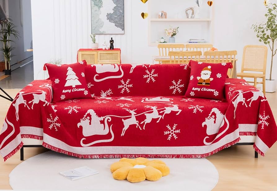 sofa cover christmas