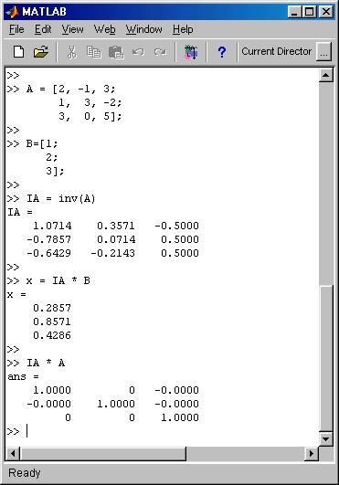 solve system equations matlab