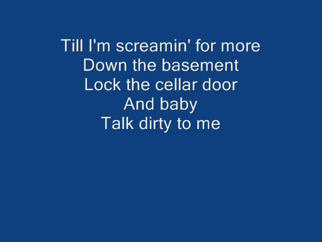 song talk dirty to me lyrics